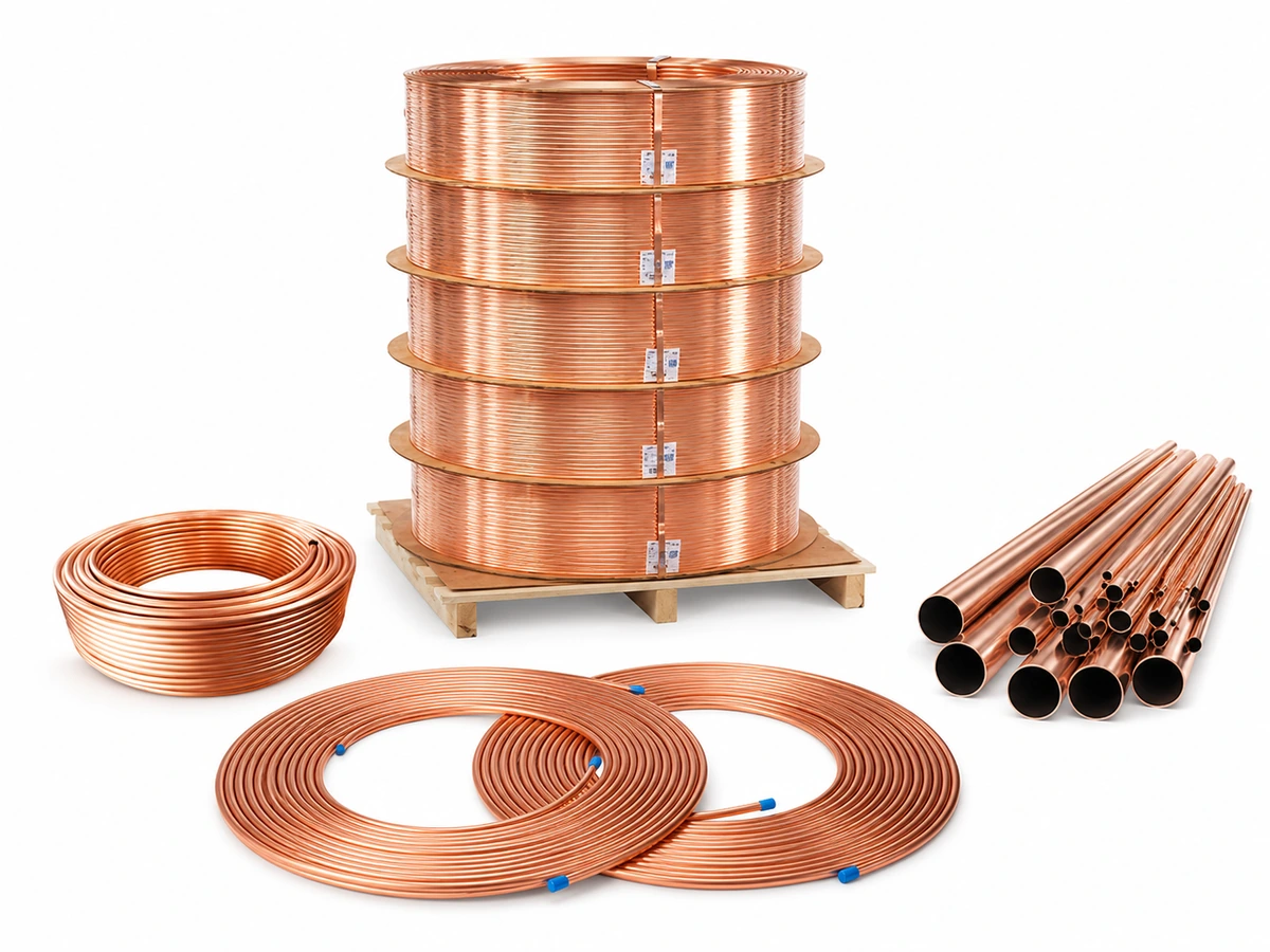 Tubos de cobre e conexões para refrigeração e ar-condicionado na JR Refrigeração